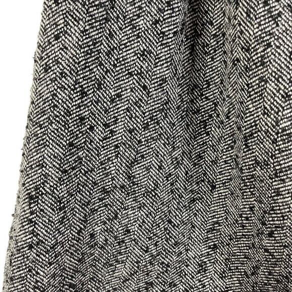 J Crew Womens Tweed Herringbone Pull On Gray Black Mini Skirt Wool Blend sz 10 - Picture 14 of 16